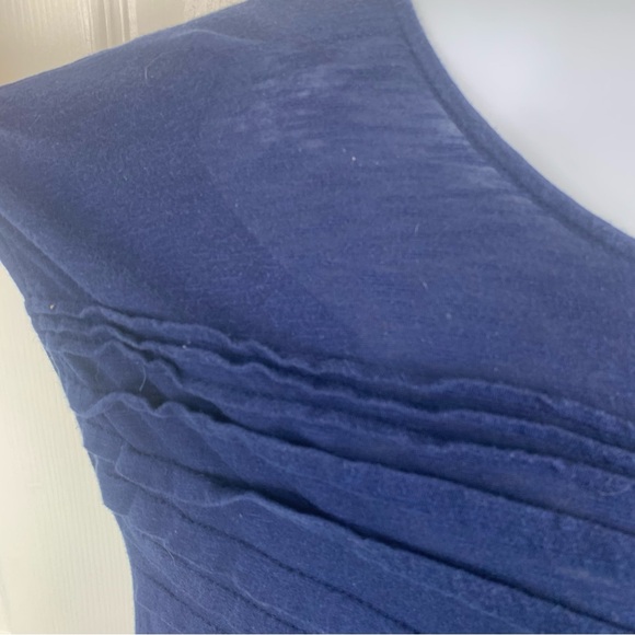 Liz Claiborne Women Short Sleeve Cotton Modal Blend Navy Blue Top Size 1x Casual - Picture 5 of 8